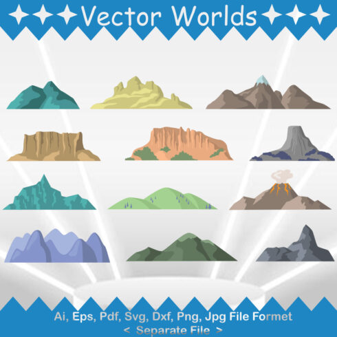 Mountain SVG Vector Design cover image.