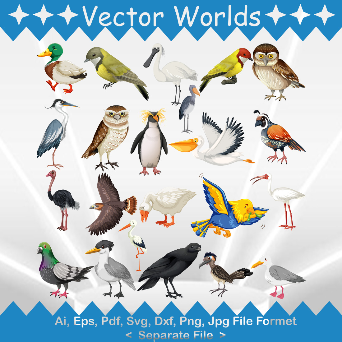 Bird SVG Vector Design preview image.