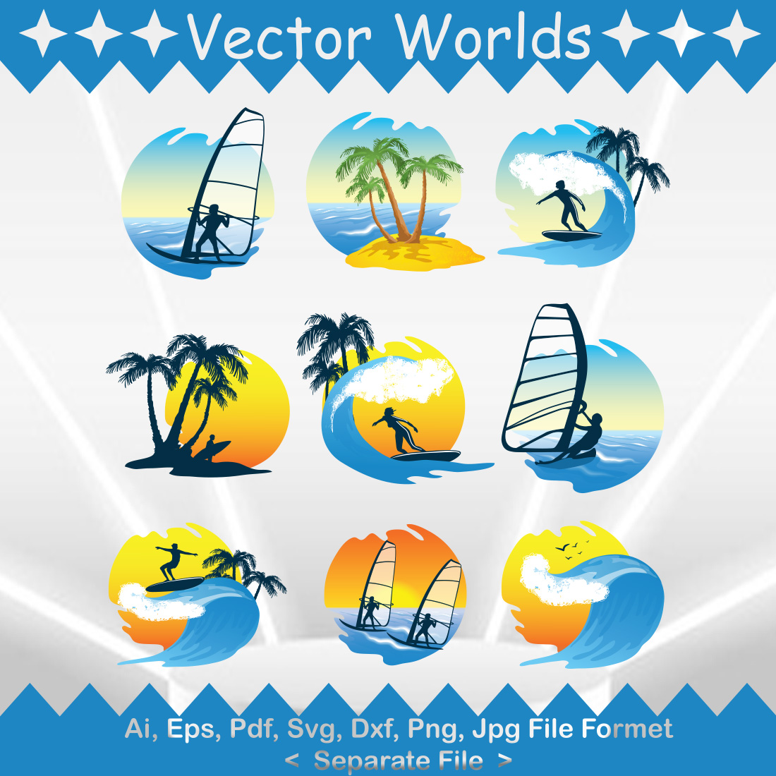 Summer SVG Vector Design preview image.