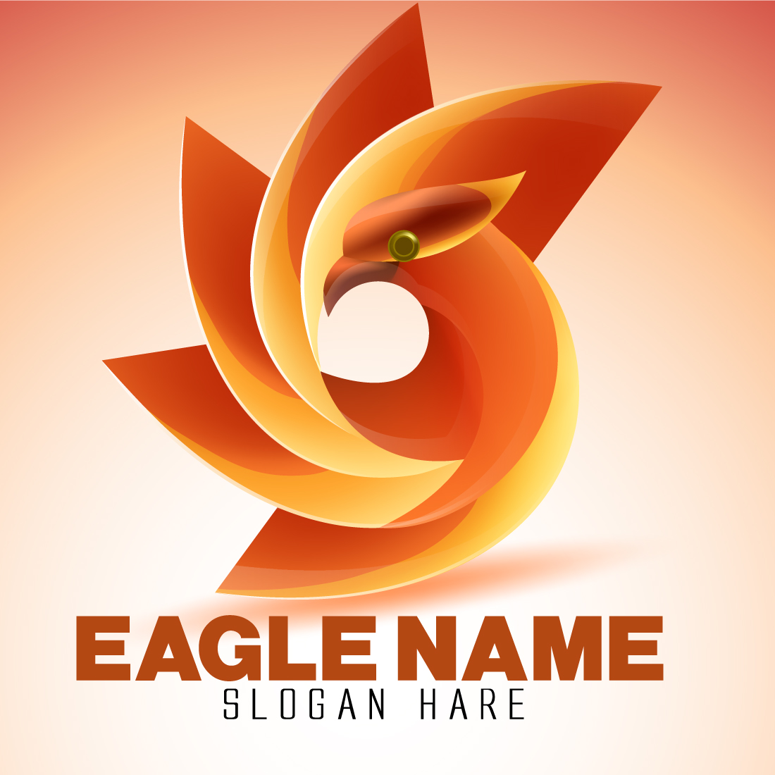eagle-3d-elegant-logo-with-circle-logo-design preview image.