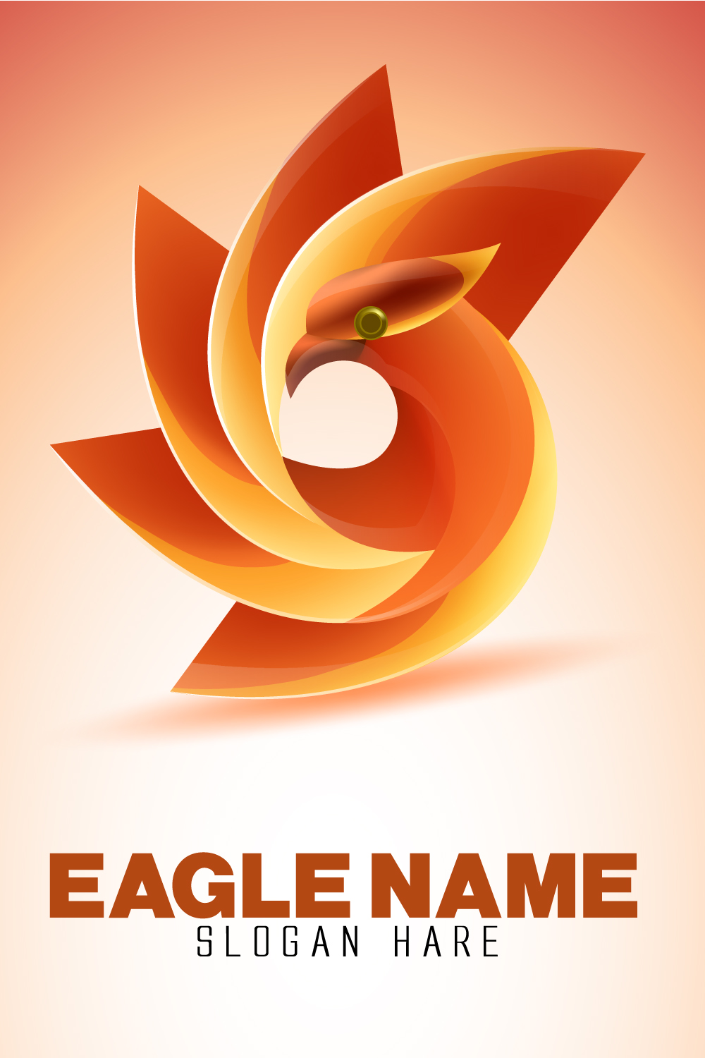 eagle-3d-elegant-logo-with-circle-logo-design pinterest preview image.