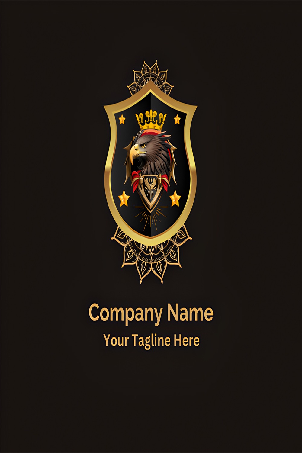 Eagle - Luxury Logo Design Template, eagle vector logo, eagle business logo, eagle company logo, eagle logo pinterest preview image.