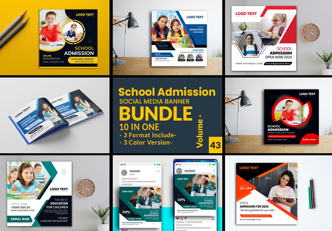 education social media post bundle vl 43 740