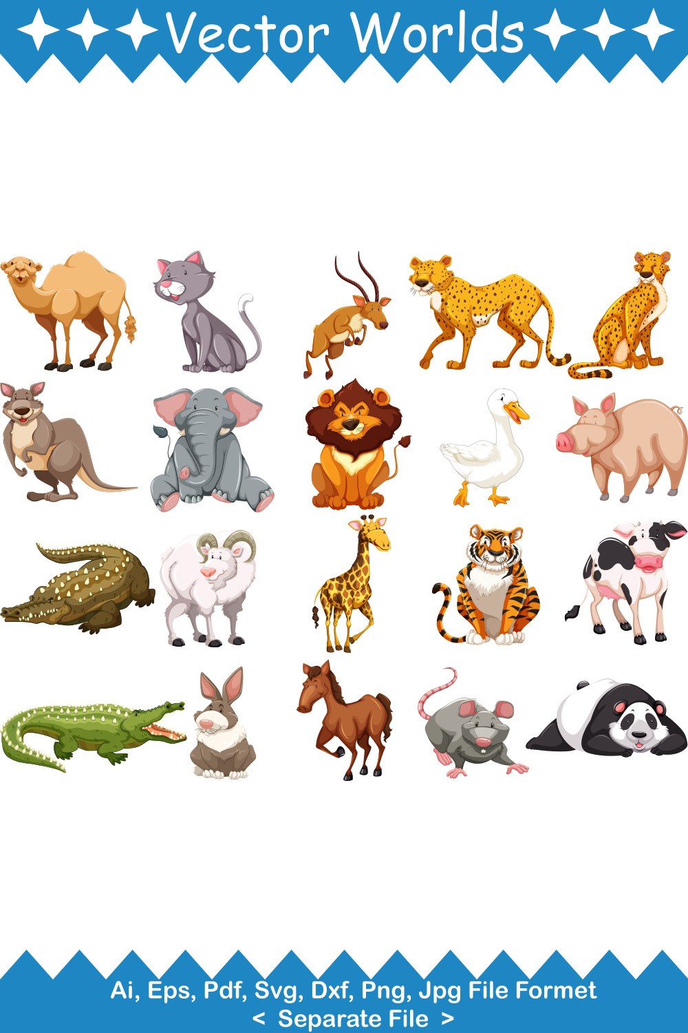 Animal SVG Vector Design pinterest preview image.