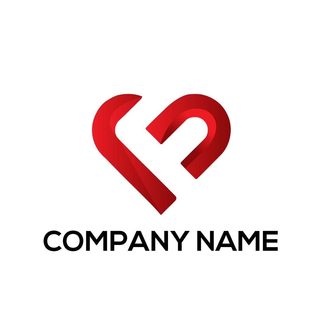 Heart logo template Love logo icon vector design V8