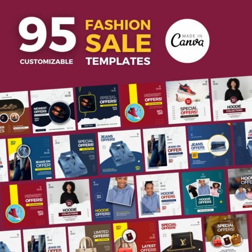 Fashion Sale Templates Design Bundle cover image.