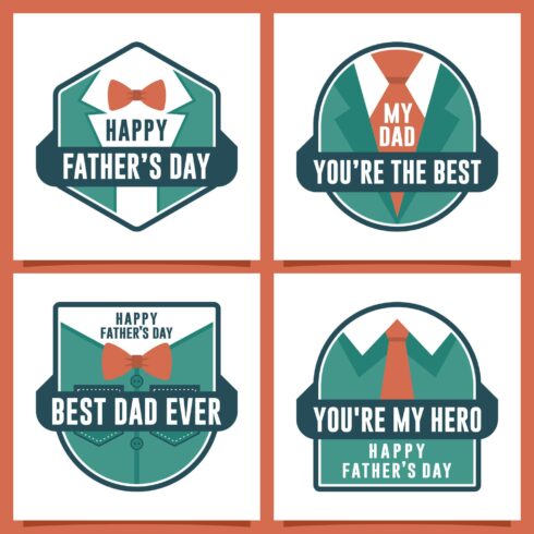 Father's day badge clothes vector design - $4 cover image.