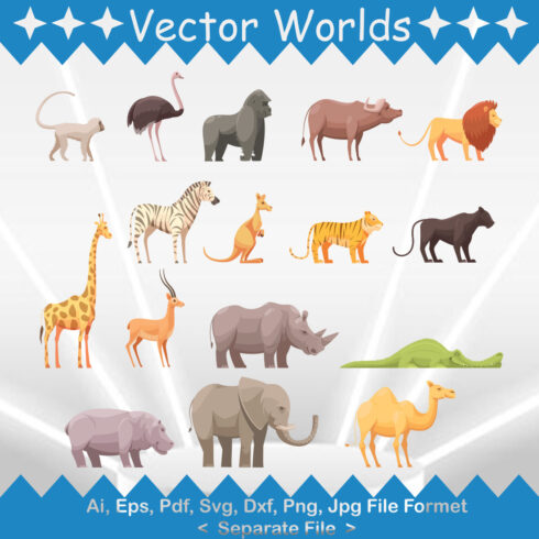 Zoo Animal SVG Vector Design cover image.
