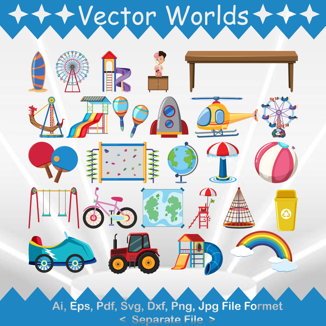 Toys Real SVG Vector Design preview image.