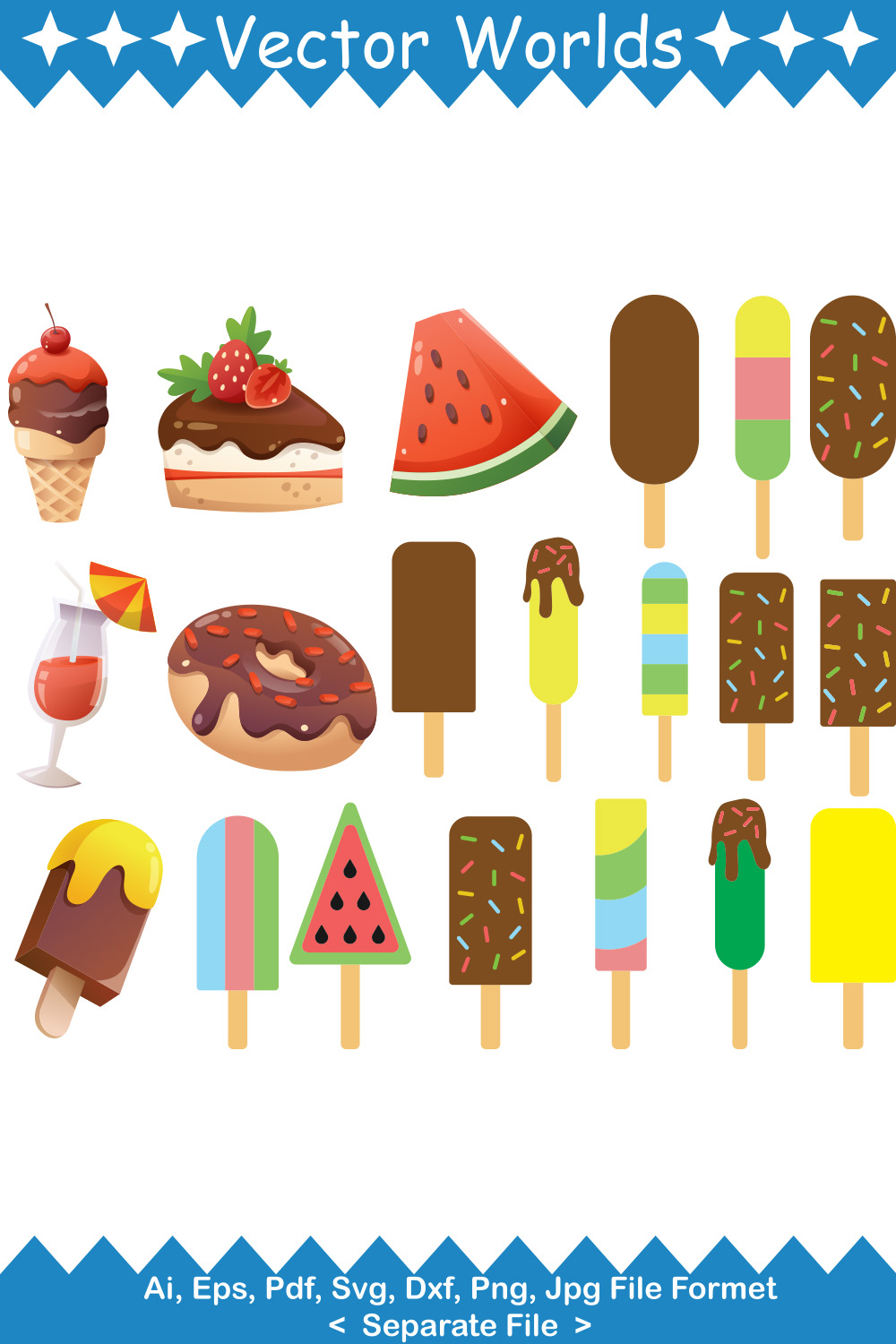 Sweet Summer SVG Vector Design pinterest preview image.