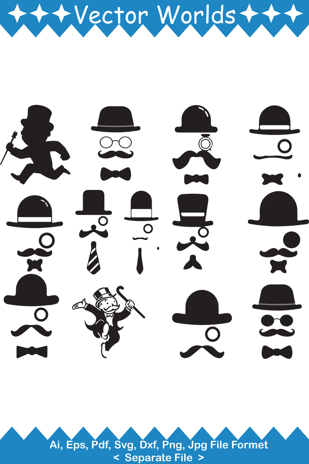 Monopoly SVG Vector Design pinterest preview image.