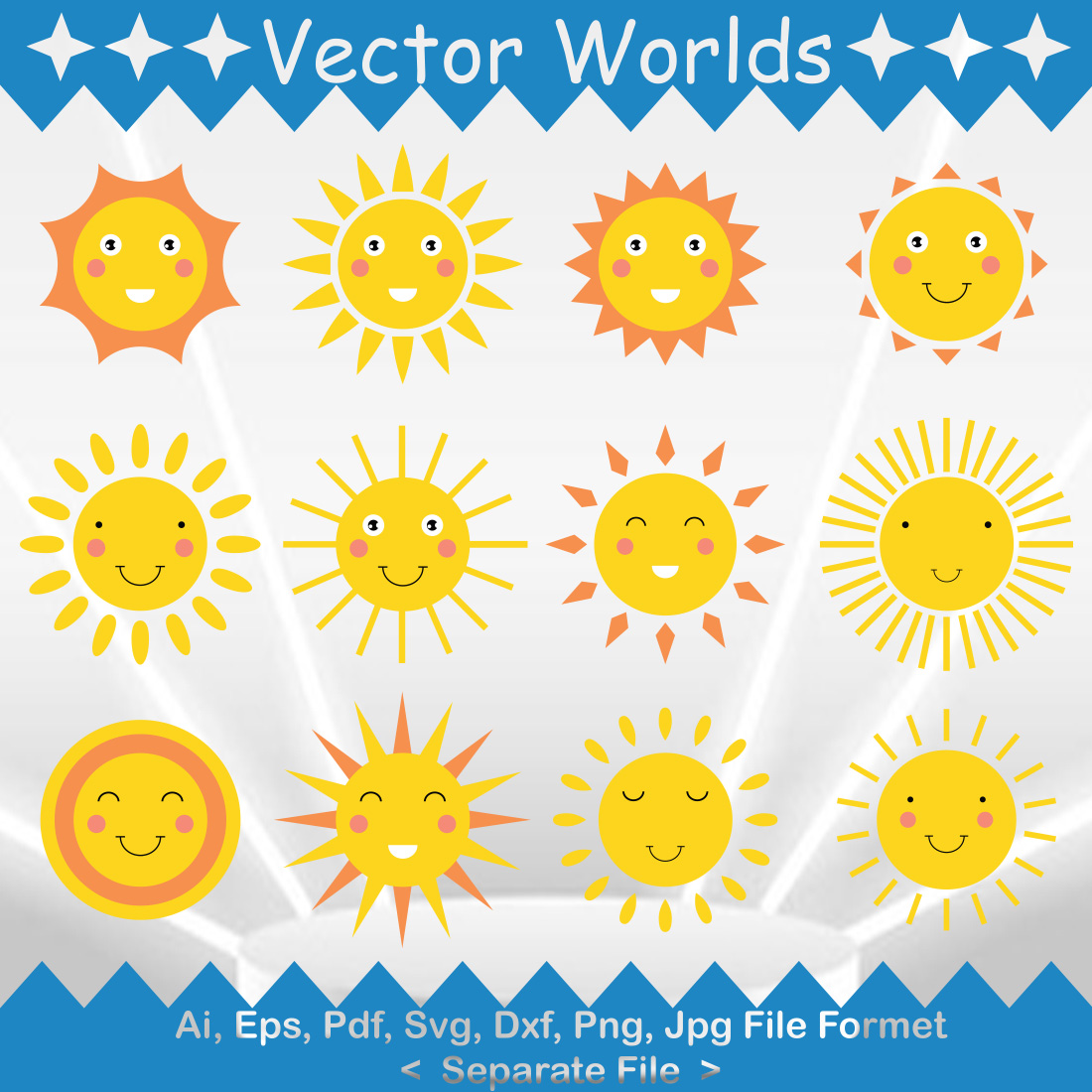 Sun SVG Vector Design cover image.