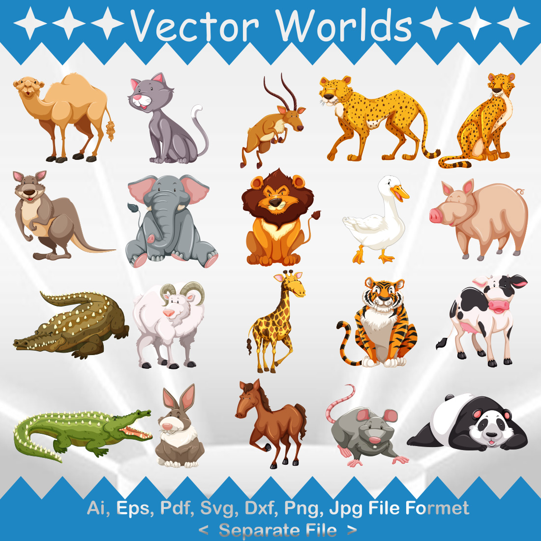 Animal SVG Vector Design preview image.