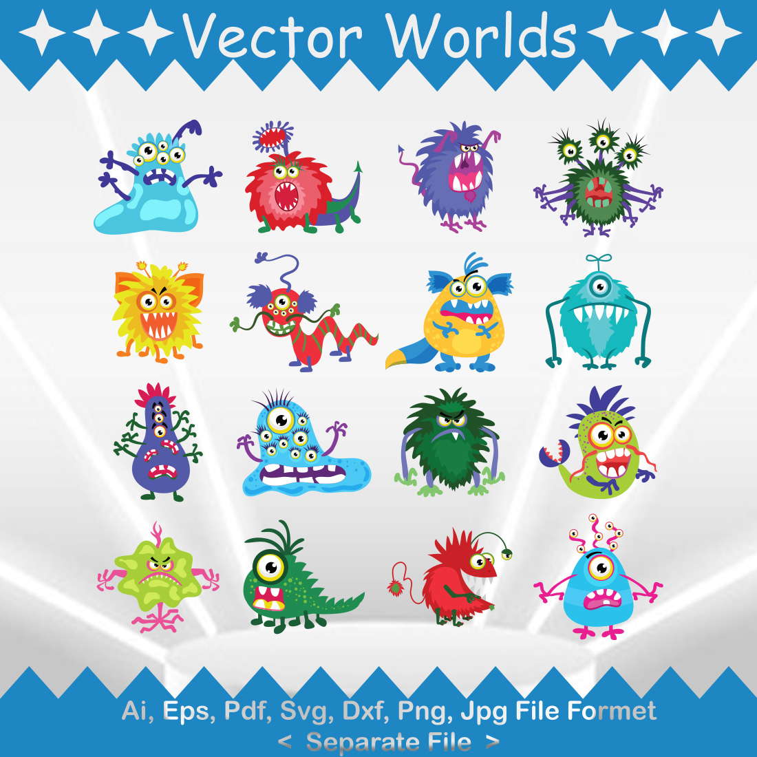 Monster SVG Vector Design preview image.