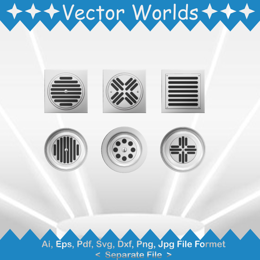 Manhole SVG Vector Design preview image.