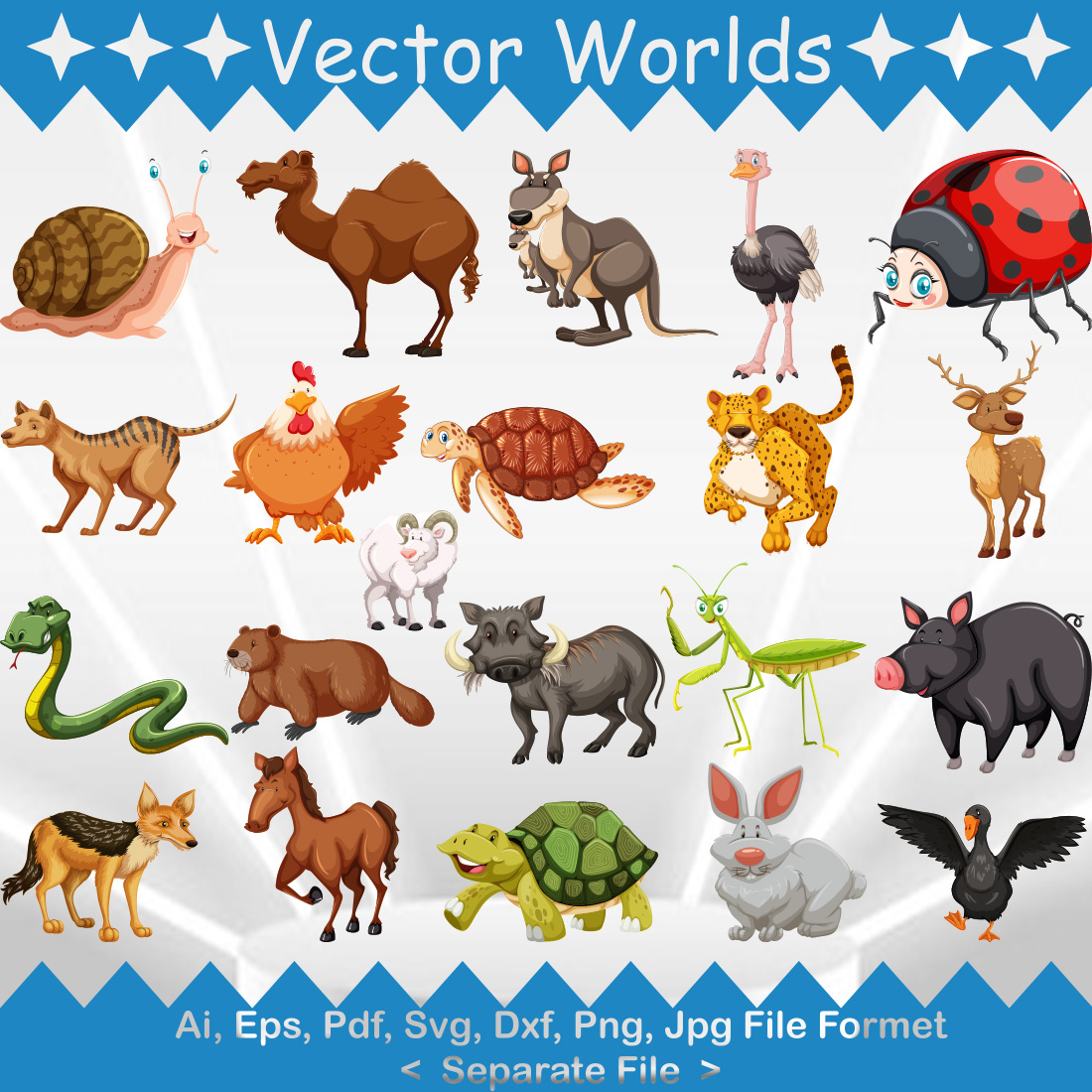 Animal SVG Vector Design preview image.