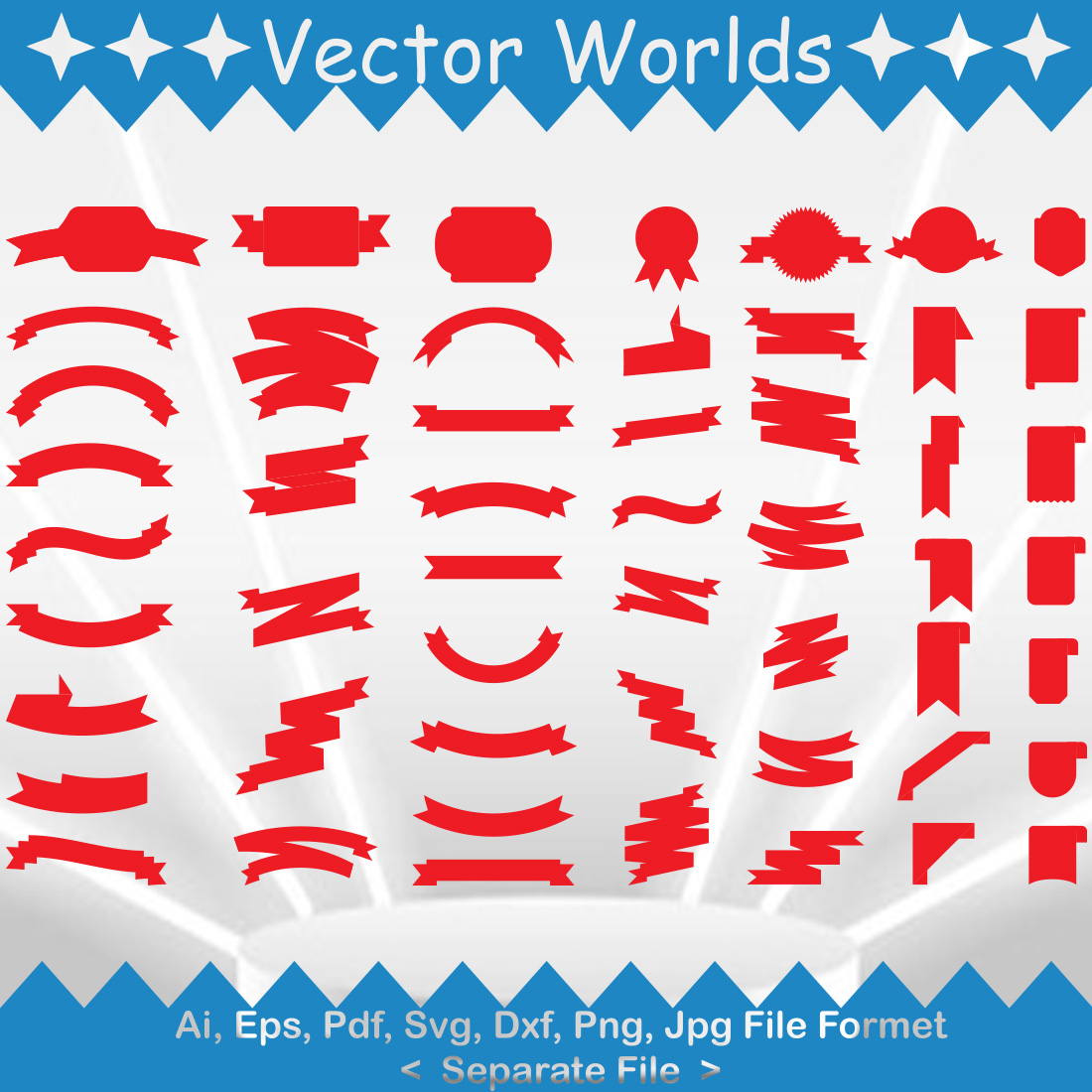 Ribbon SVG Vector Design preview image.