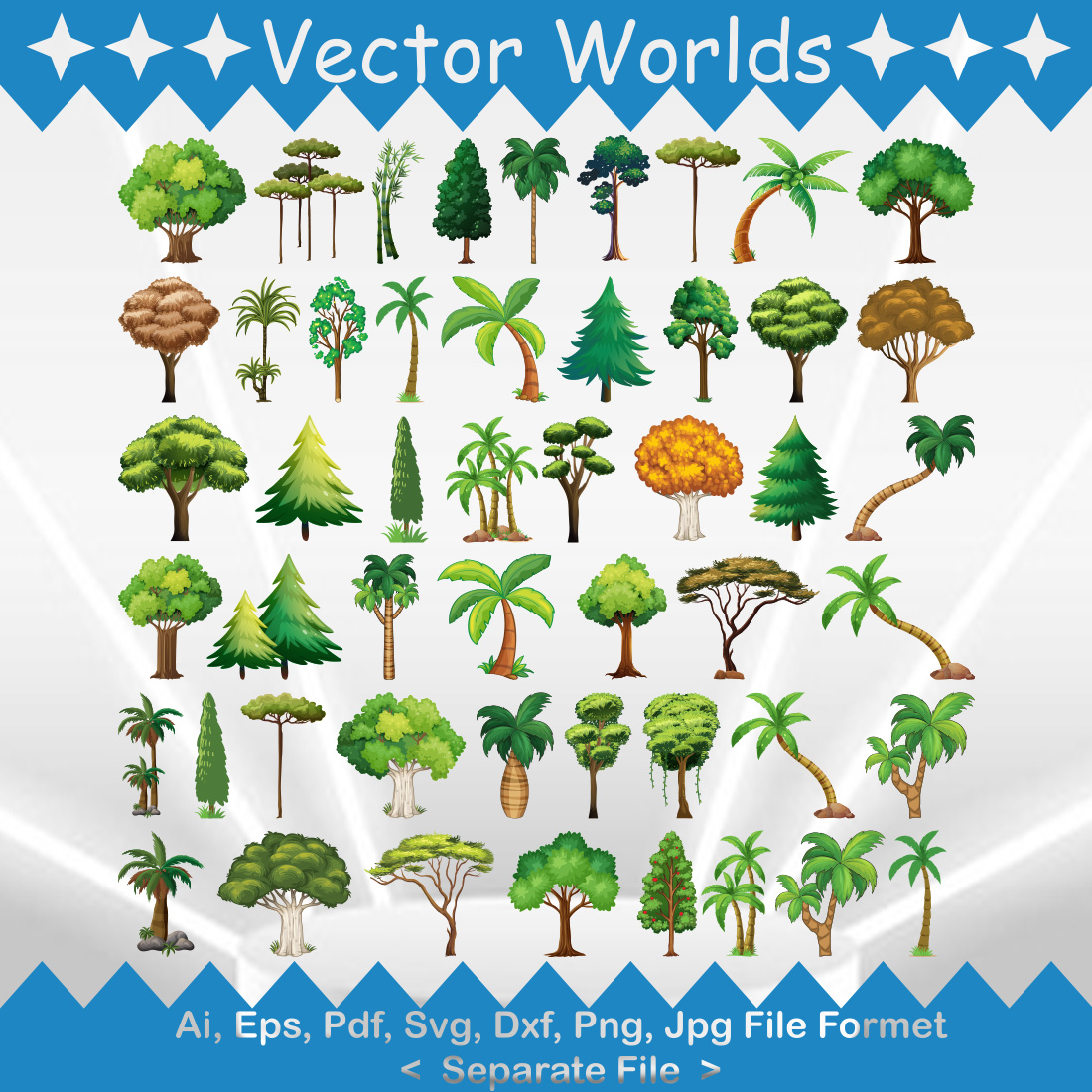 Planet Tree SVG Vector Design cover image.