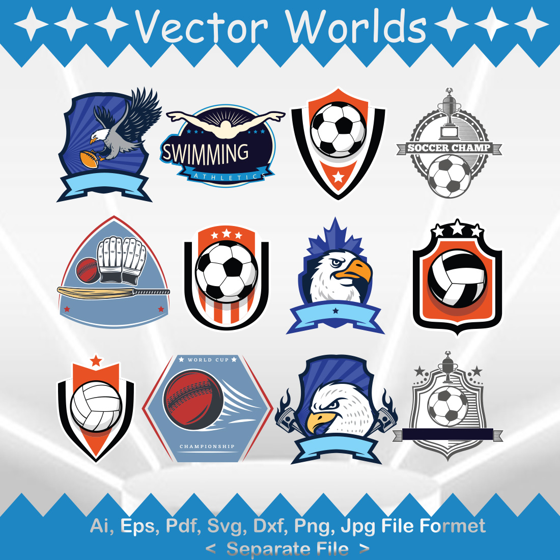 Sports Logos SVG Vector Design preview image.