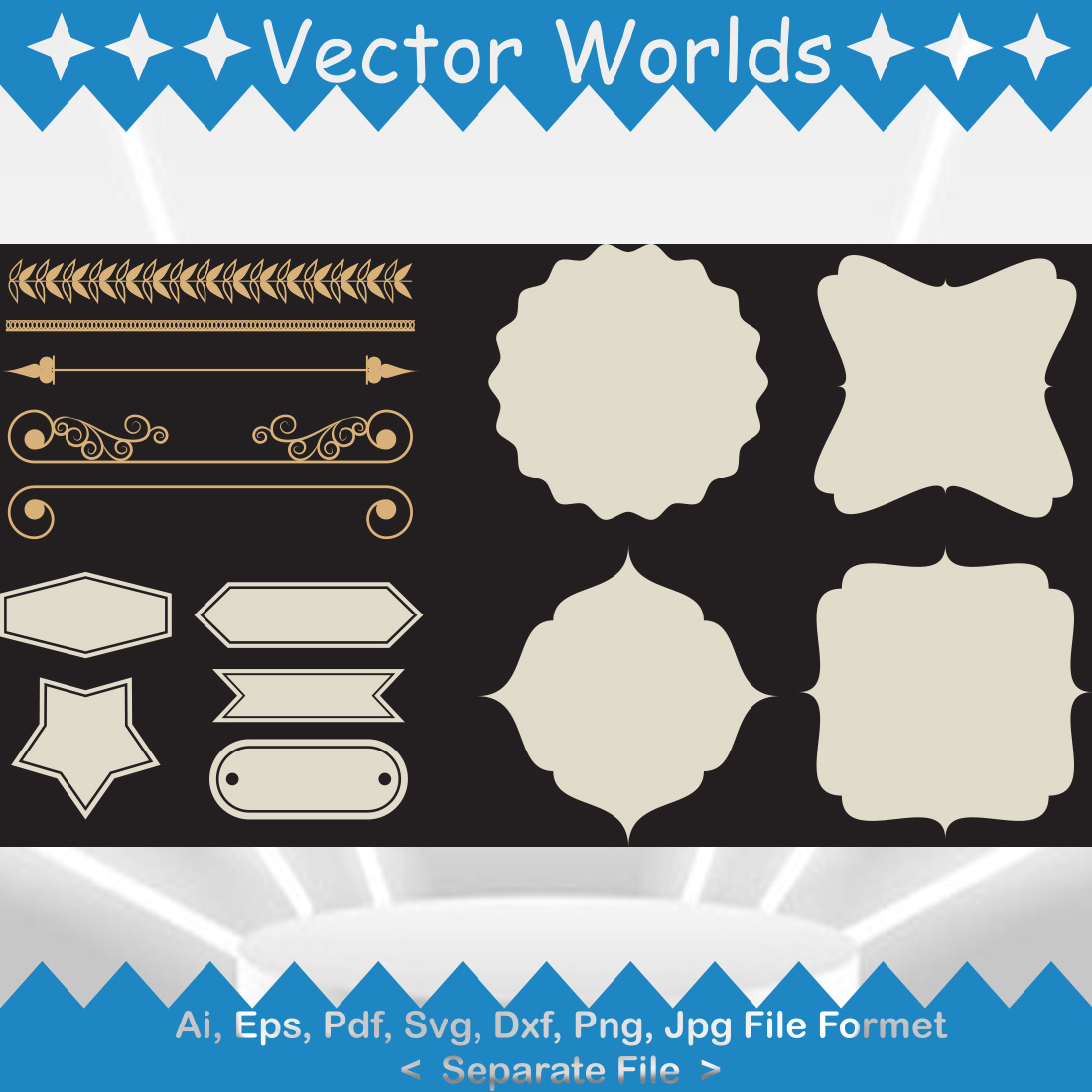 Ribbon SVG Vector Design preview image.