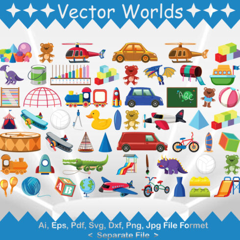 Toys Real SVG Vector Design cover image.