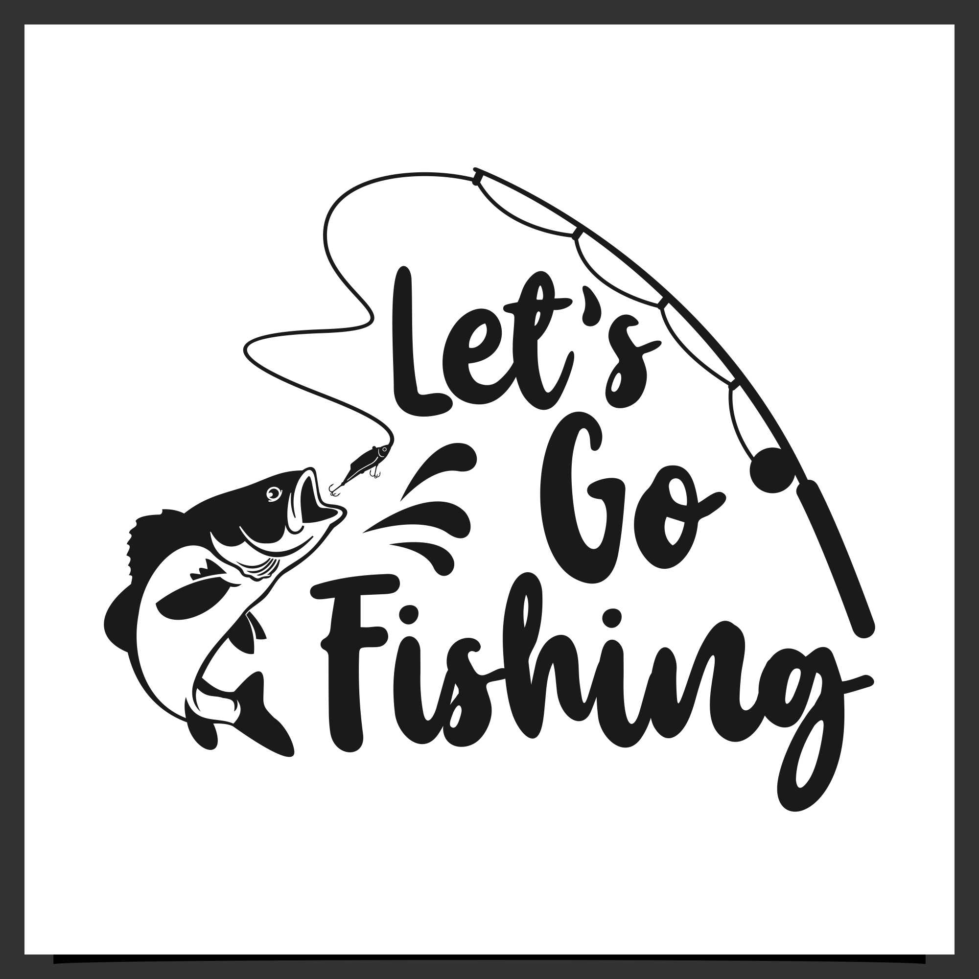 Fish lettering vector design collection - $7 preview image.