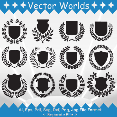 Medieval Shields SVG Vector Design cover image.