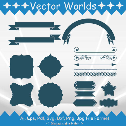 Ribbon SVG Vector Design cover image.