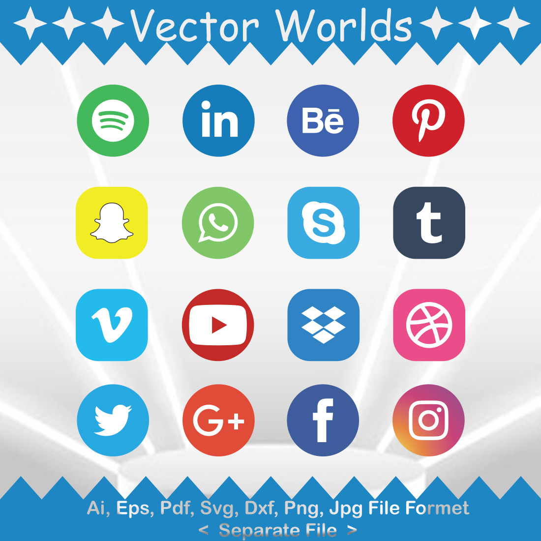 Social media Logo SVG Vector Design preview image.