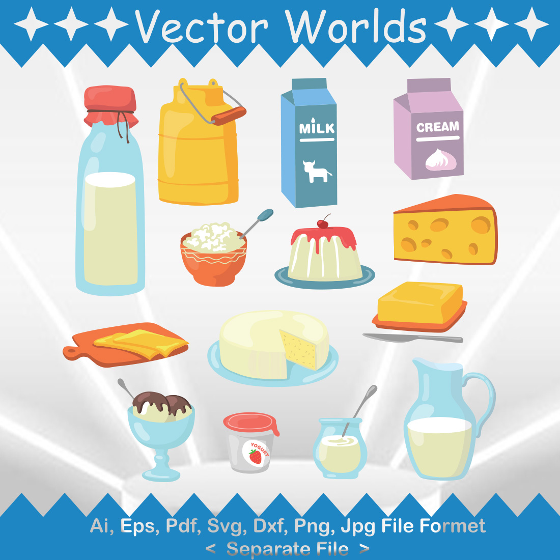 Milk SVG Vector Design preview image.