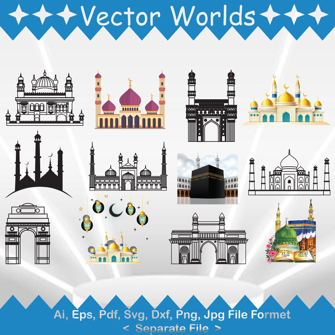 Masjid SVG Vector Design cover image.