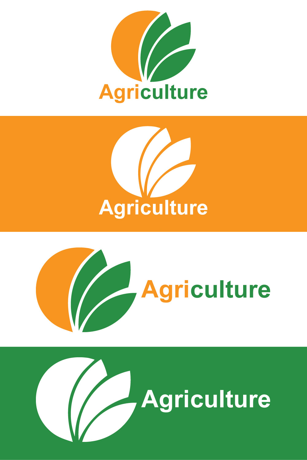 Creative Agriculture Logo Template Design pinterest preview image.