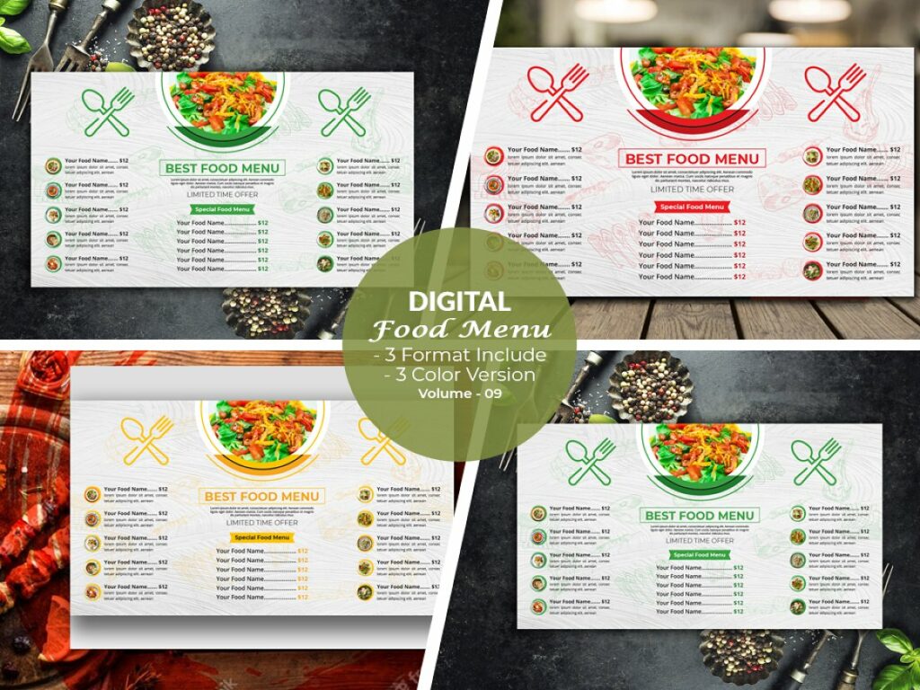 Digital Menu For Restaurants - MasterBundles