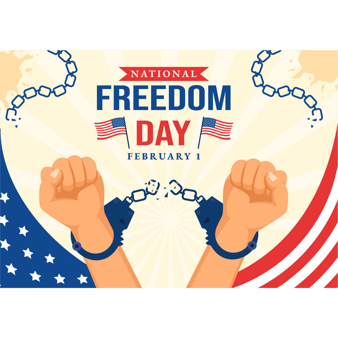 16 National Freedom Day Illustration cover image.