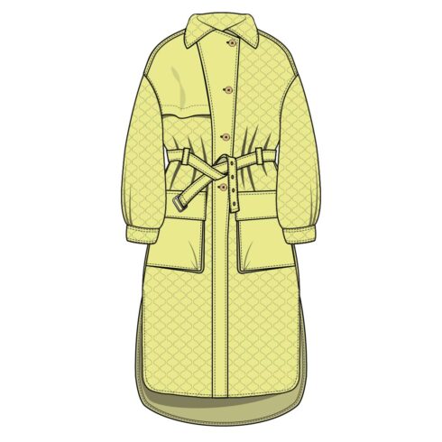 DROP SHOULDER ONION QUILTED TRENCH COAT (WOMEN'S) cover image.