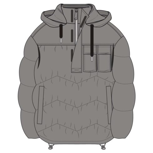 QUILTED OVERSIZE ANORAK / DETACHABLE HOODIE (MEN'S) cover image.