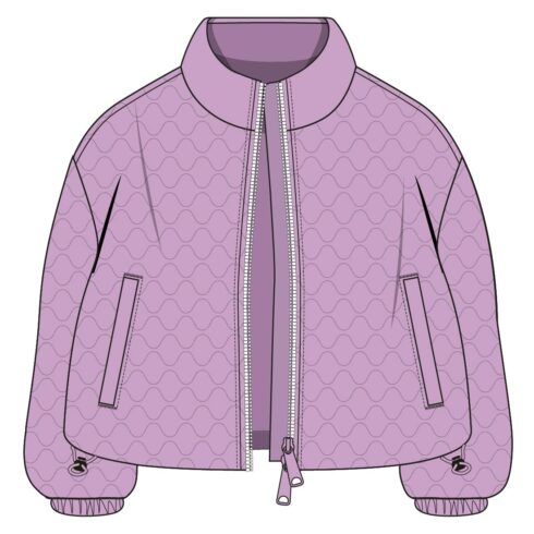 HORIZONTAL ONION QUILTED OVER SIZE CROPPED JACKET (WOMEN'S) cover image.