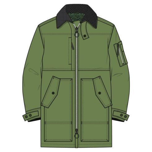 MEN'S WOOL BLEND MILITARY PARKA cover image.