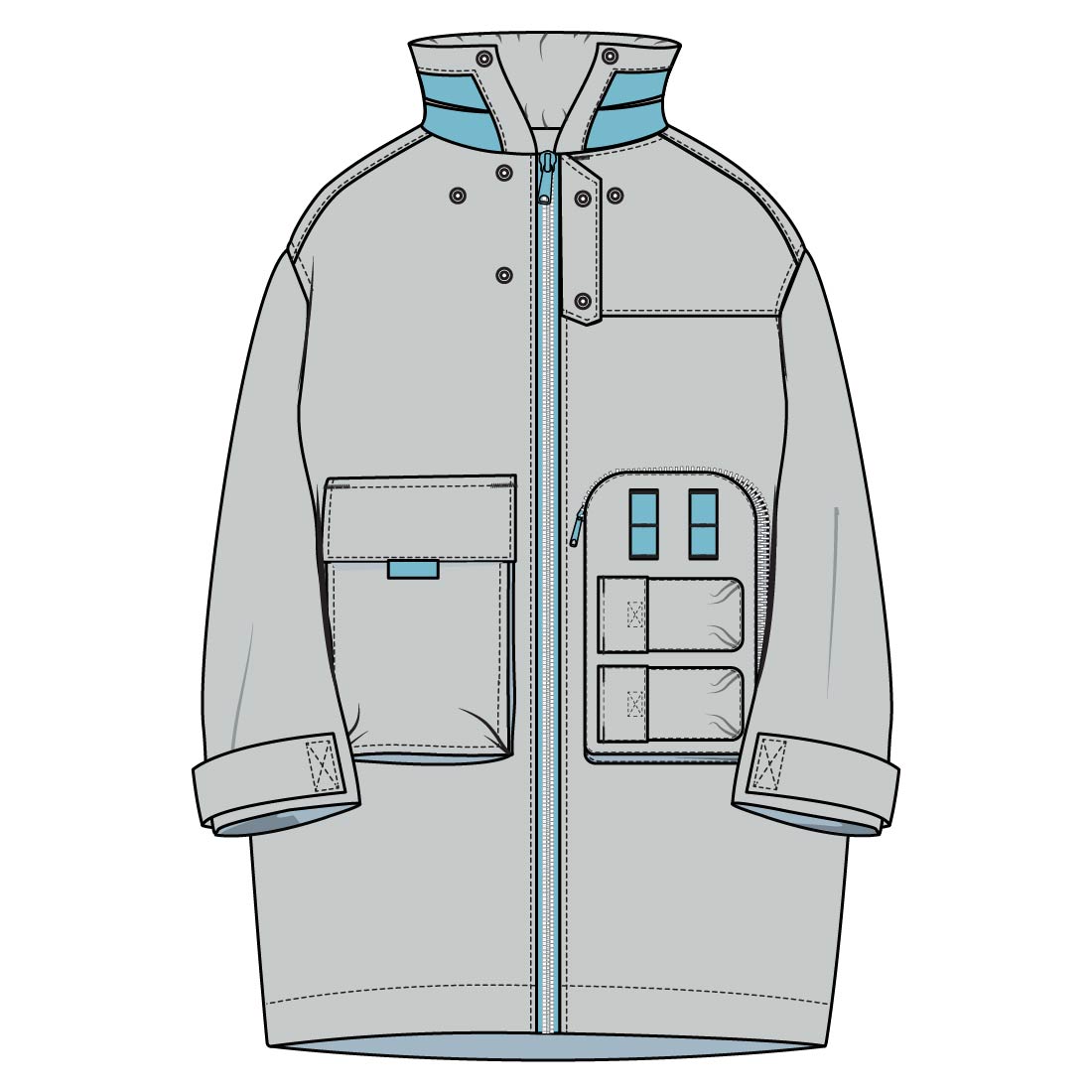 INNER QUILTED OVER SIZE JACKET (MEN'S) preview image.