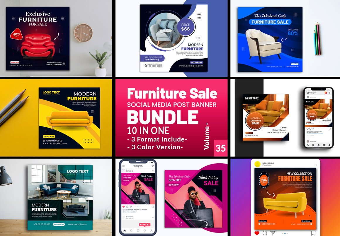 furniture sale social media banner bundle vl 35 94