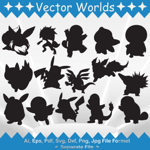 Pokémon All Character SVG Vector Design cover image.