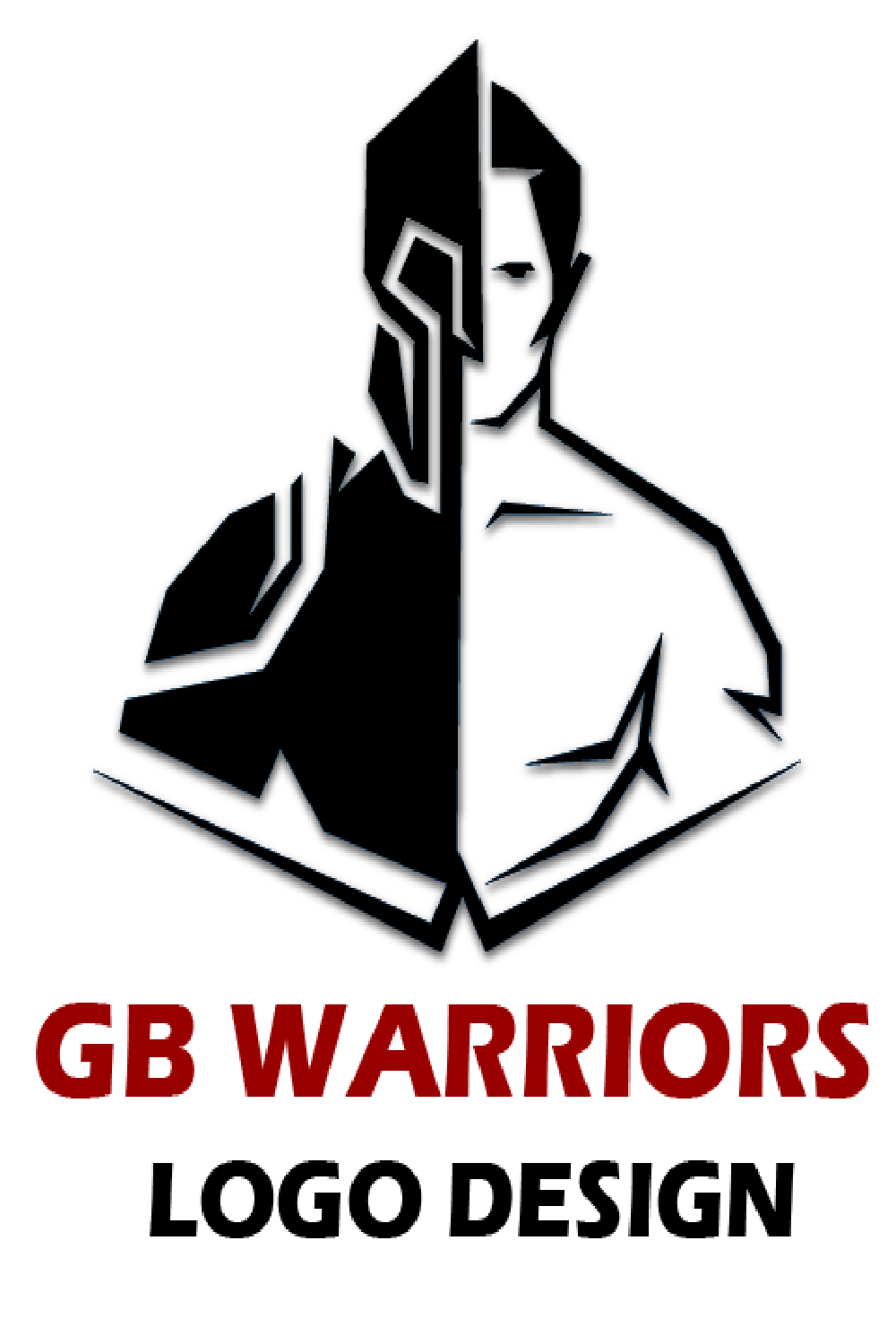 "GB Warriors Logo Design" pinterest preview image.
