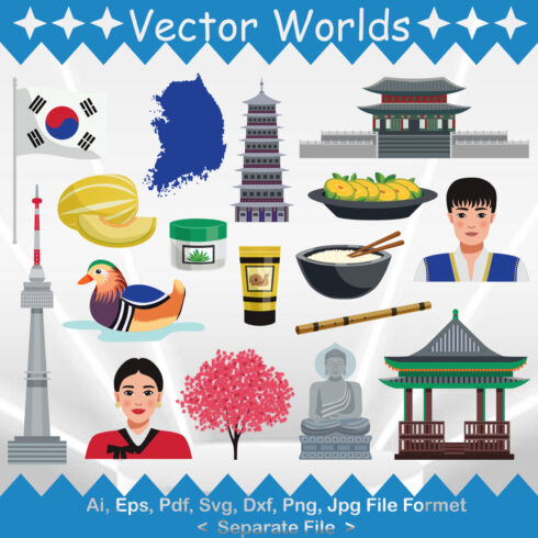 South Korea Country Symbol SVG Vector Design cover image.
