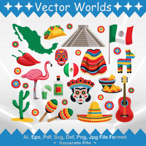 Mexico Country Symbol SVG Vector Design cover image.