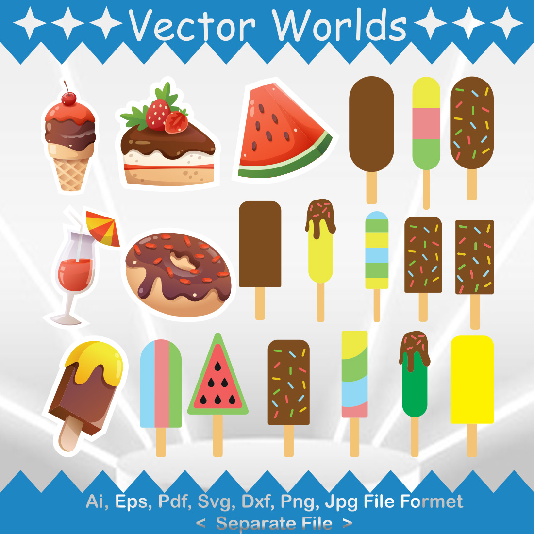 Sweet Summer SVG Vector Design preview image.