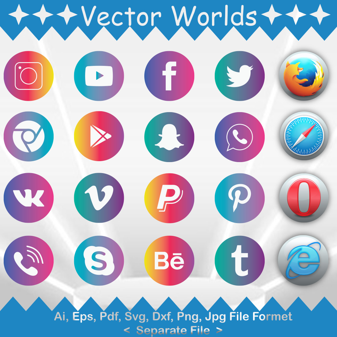 Social media Logo SVG Vector Design cover image.