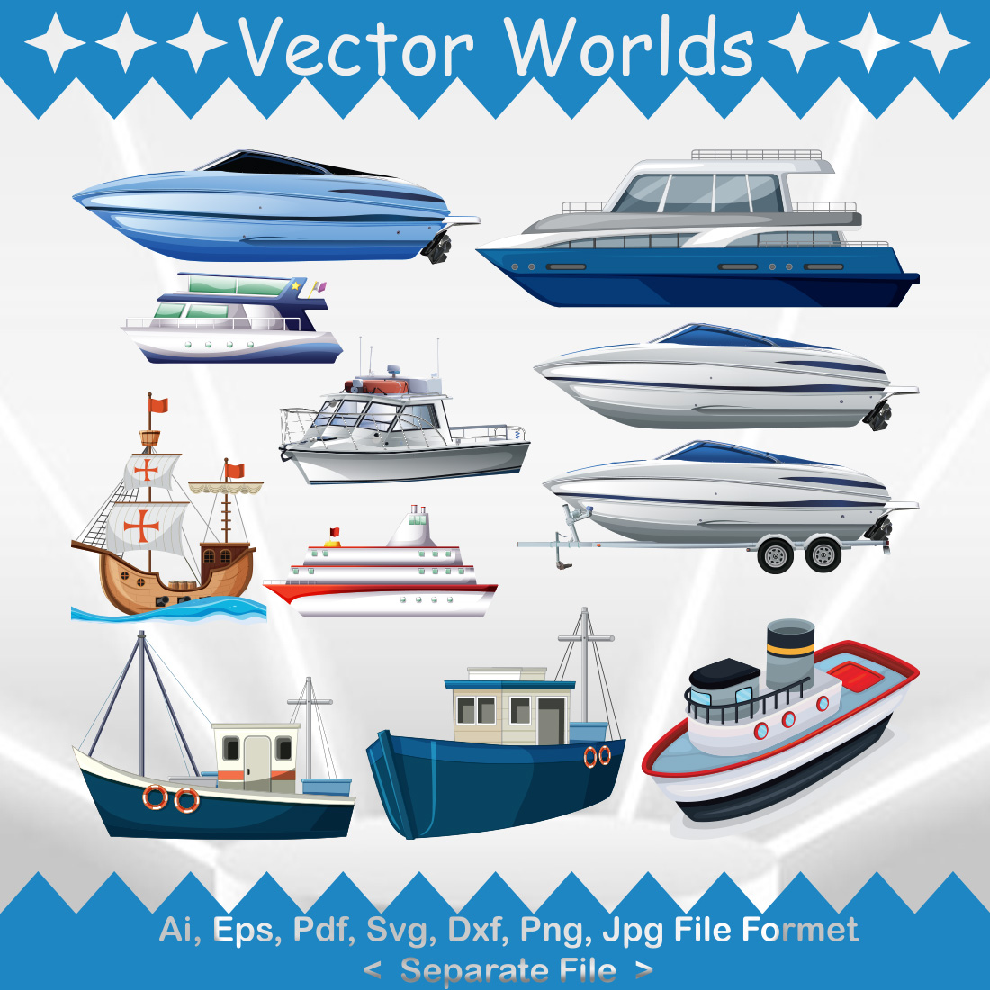 Ship SVG Vector Design preview image.