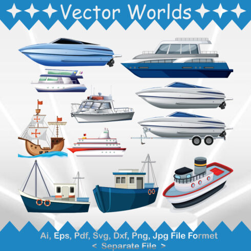 Ship SVG Vector Design cover image.