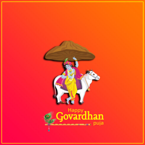 Govardhan Puja social media post cover image.