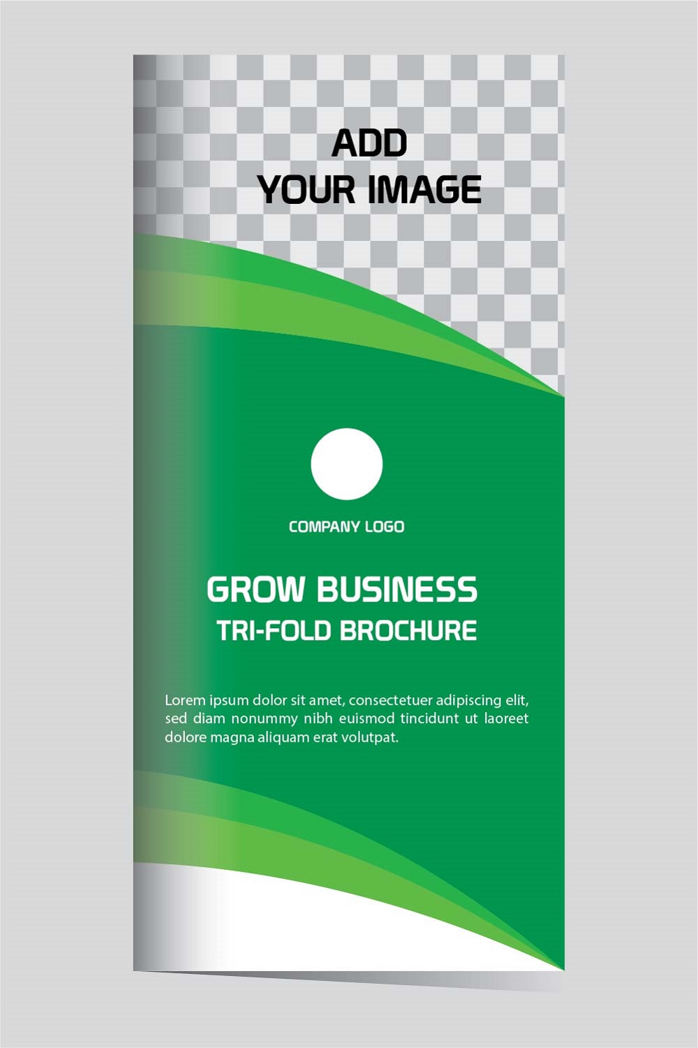 Grow business trifold brochure template design pinterest preview image.